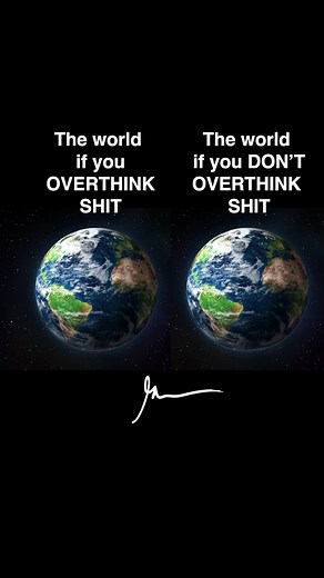 1.7M views · 10K reactions | Stop overthinking .. it’s driving you crazy… we just over do it these days … worried about so much .. when in actuality we control so little … focus on a deep breathe and a little more joy instead of stressing about many things you have no control over anyway … doesn’t mean be aloof, it just means you need to relax a little more .. it will actually help you solve shit ;) 画煮⚓️ | Gary Vaynerchuk | Facebook