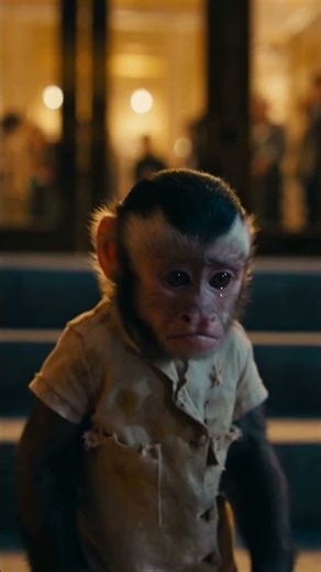 🐵😭Ye Dekho Poor Cute Little Monkey making a Giant Cake #shorts