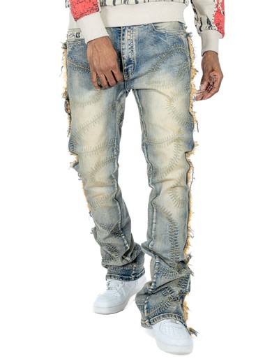 F1737 Cashay 2024 Stacked Jeans - Dirt