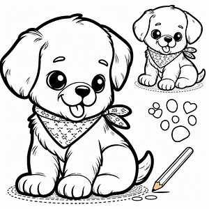 Puppy Coloring Pages: Fun Dog Activity Book (printable) - Etsy