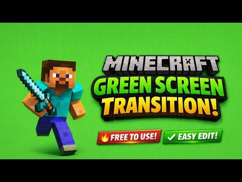 minecraft green screen transition for free 🤗#minecraft
