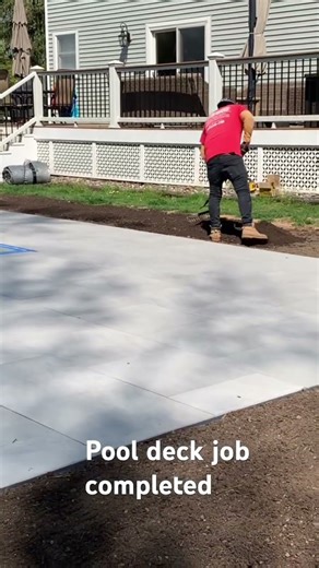 Pool deck completed by Joe concrete home improvement contractor