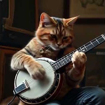 Cat plays banjo | AI generated video #viralvideo #funnycats #aigenerated #usa