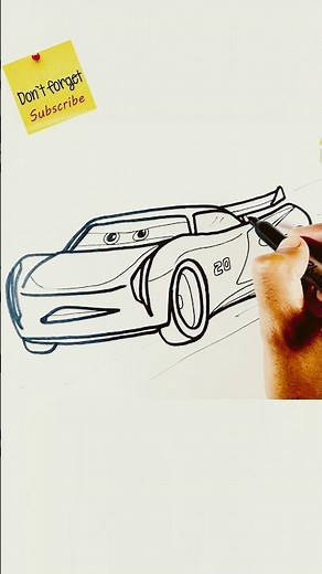 Jackson Storm from Pixar Cars 3 Drawing Tutorial - Lightning McQueen #cars3 #mcqueen #jacksonstorm