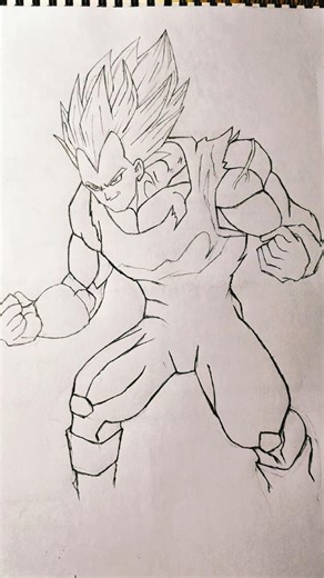 vegeta sketch easy #shorts #youtubeshorts #vegeta