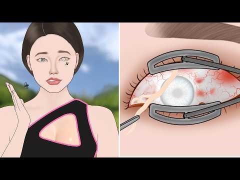ASMR Remove Parasite worms from infected eye | Goat Yoga Gone Wrong
