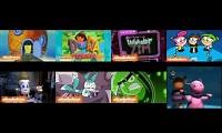 Mix of 8 videos from youtube : all 8 Nickelodeon TV Show intros at the the same time