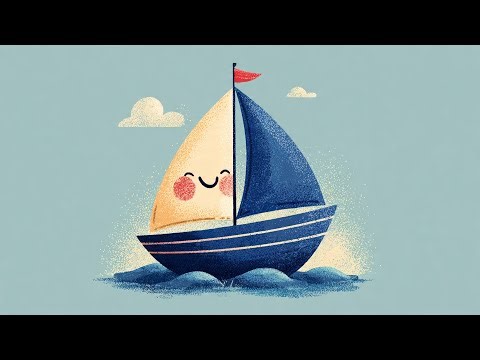 Sailing Boat Song for Kids | Ocean Nursery Rhyme | Little Boat on the Sea