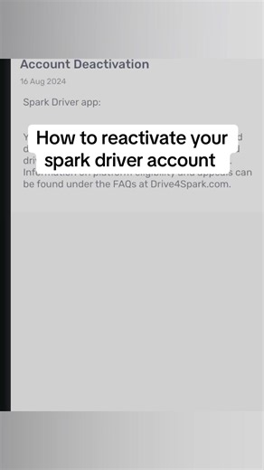 Reactivate Your Spark Driver Account Easily