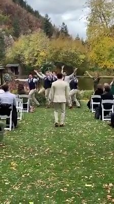 9.5M views · 86K reactions | Newlywed @brocktif89 surprised his new husband @riley.j.flex with a wedding flash mob to Lady Gaga’s song, “Stupid Love.” We’re going to need Gaga to renew their vows next year because this has us  | Oprah Daily | Facebook