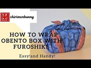 Furoshiki-How to wrap Bento box with reversible furoshiki.