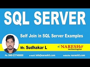 Self Join in SQL Server Examples | MSSQL Training Tutorial Video Lecture | Crash Course for Software Development (English)
