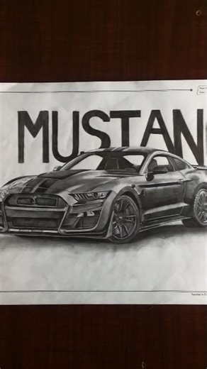 mustang Shelby GT500 super car drawing hard work and pesens work to like and subscribe your one like