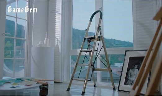 4 Step Ladder Portable Folding Step Stool with Handgrip