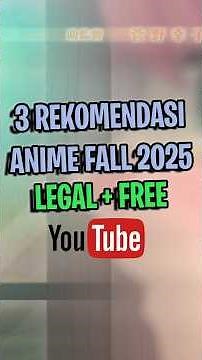 3 legal and free anime recommendations for fall 2025!
