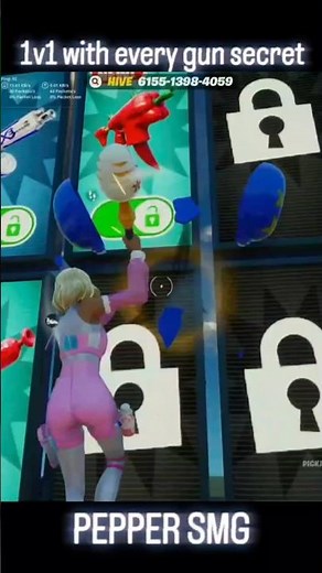 1v1 with every gun how to unlock pepper SMG #fortnite