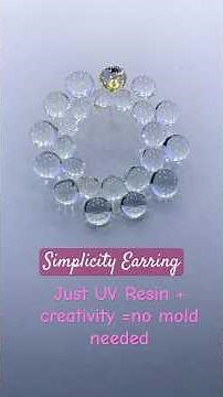 DIY Simplicity Earrings: Creating the perfect with Resin. #shorts #resinart #diyjewelry #fyp #viral
