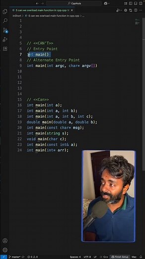Can we overload main function in c++