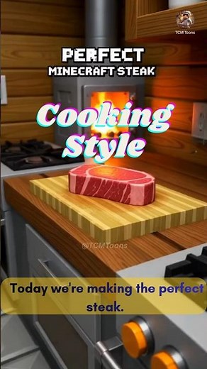 Steak recipe in Minecraft #shorts #minecraft #cooking