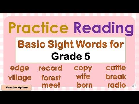 READ BASIC SIGHT WORDS FOR GRADE 5 | ENGLISH 5 WORD DRILL | READING PRACTICE