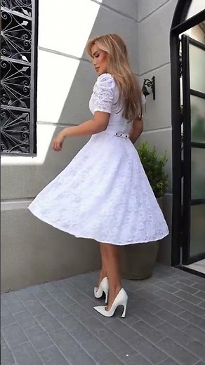 Vestido Branco casamento Civil, que Deixa Qualquer Look Mais Elegante 😍