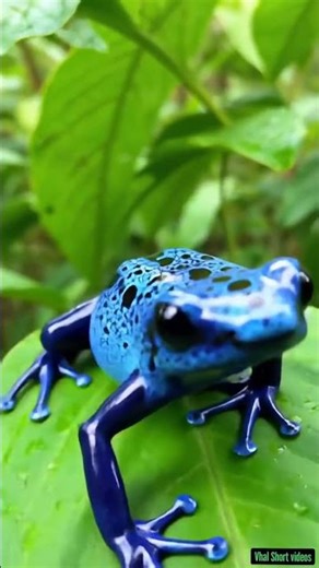 This bright blue frog may look small and harmless Tiny Blue Frog Is More Dangerous Than You Think 🐸💙