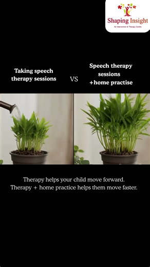 Speech therapy builds the foundation, but daily home practice accelerates progress.