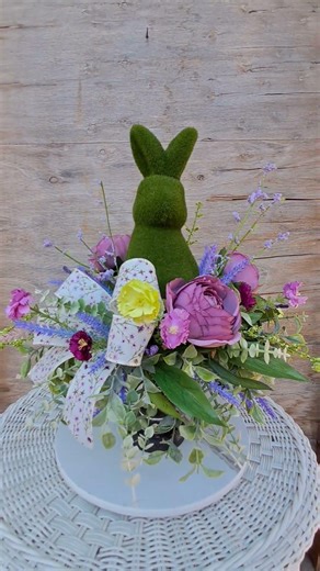Moss Bunny Candlestick DIY 🐇 | Dollar Tree Easter Decor