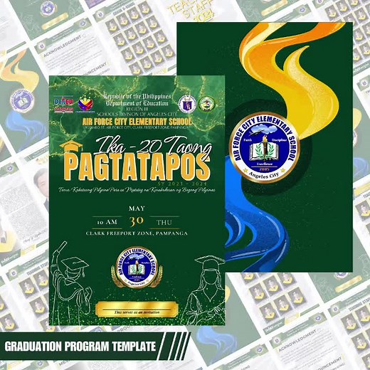 Graduation Program Cover Ideas and Ceremony Templates Design