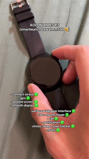 AOLON MARS R3: Smartwatch Canggih Bawah RM100