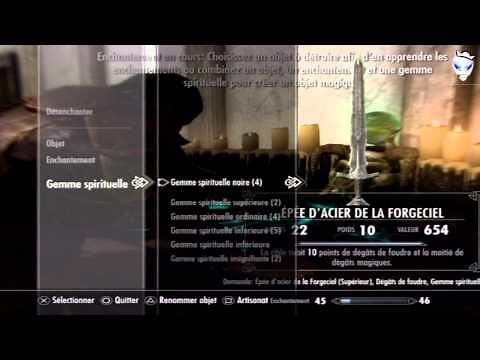 TUTO FR The Elder Scrolls V Skyrim - Enchanter les armes, armures, tout savoir sur l'enchantement