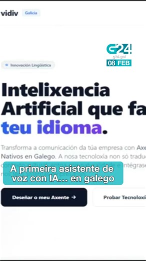 G24noticias on Instagram: "📲 SOCIEDADE Crean o primeiro asistente de voz de intelixencia artificial totalmente en galego para atención telefónica e empresas Toda a información, en G24.gal e G24play.gal #Galicia #noticias #galego"