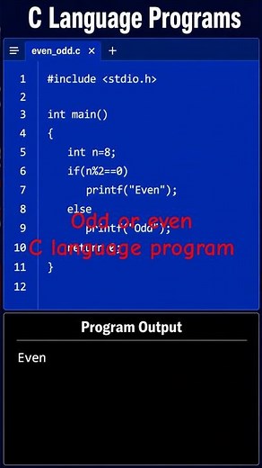 Odd & Even Program - C Programming Tricks Every Student Must Know 🔥