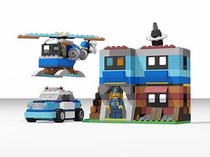 LEGO MOC-72502 10696 Police Department (City > Trains 2021)