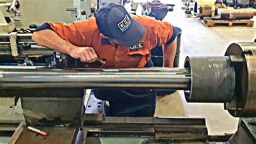 Testing the big shop‑made boring bar