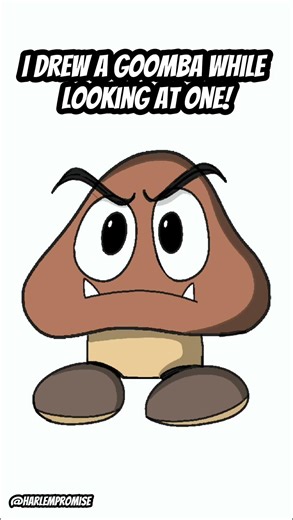 Drawing A Goomba! 🍄‍🟫 🍄‍🟫 🍄‍🟫 #shortsfeed #art #drawing #mario #games #artist #nintendo