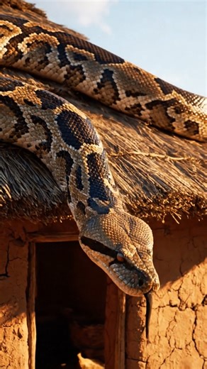 Giant Snake Swallows Goat in Daylight | Village Horror