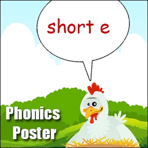 CVC Words - Short e - FREE Printable CVC Poster - Great for Word Walls