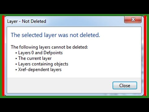 How to Delete Unused Layers in Autocad even if Layer cannot be Purged