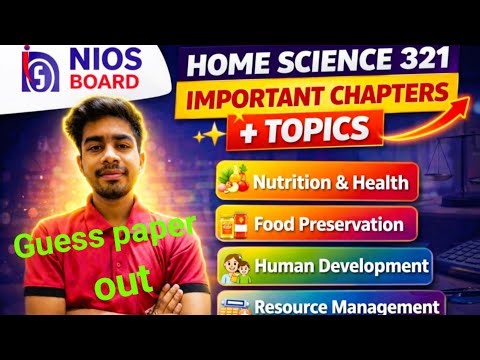 Nios class 12th home science guess paper #nios #nioshomescience #niosclass12th #niosapril2026