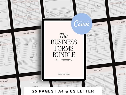 Editable Business Forms Canva Template | Small Business Admin Templates | Printable Bundle | A4 & US Letter - Etsy