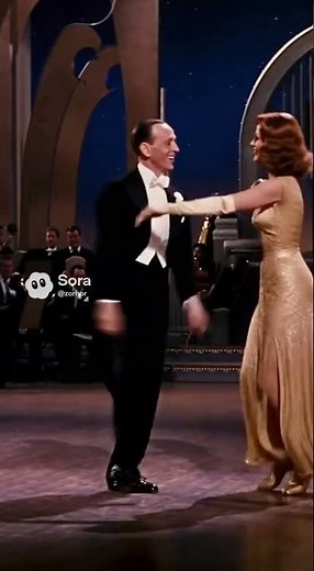 Fred Astaire and Rita Hayworth tap dancing