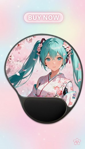 Hatsune Miku Mouse Pad With Wrist Pad - Etsy
