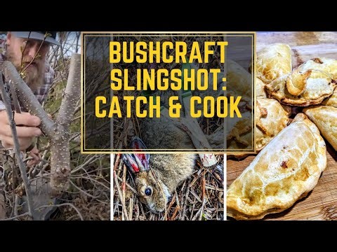 Bushcraft Slingshot build, catch and cook