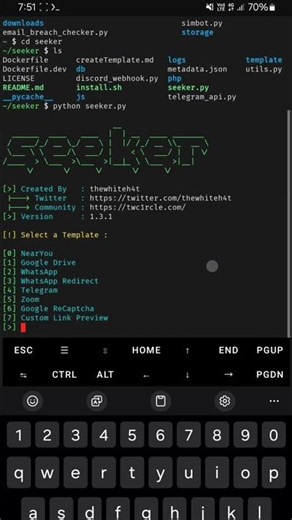 Termux Seeker Tool Tutorial (For Learning & Awareness) #cybersecurity #ethicalhacking #viral #termux