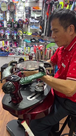 So this is how badminton racket strings are fixed #singapore #badmintonracket #repair