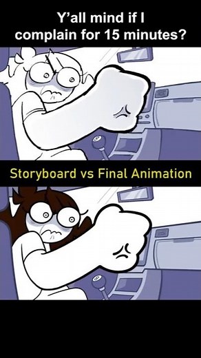 Storyboard vs Animation: me complaining for 15 mins (shot 9)