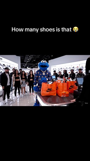 Cookie Monster Spotted Shopping at the Mall