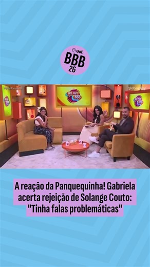 Pancake's reaction! Gabriela correctly predicts Solange Couto's rejection: "She had problematic c...