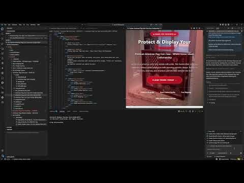 Building out multiple sales page sections with VS Code, Claude, and Copilot